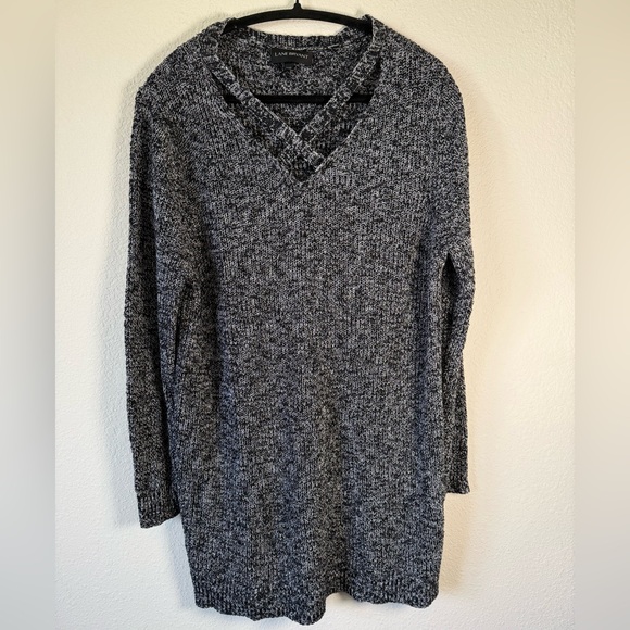 Lane Bryant Sweaters - Lane Bryant Charcoal V-Neck Sweater Dress size 22-24